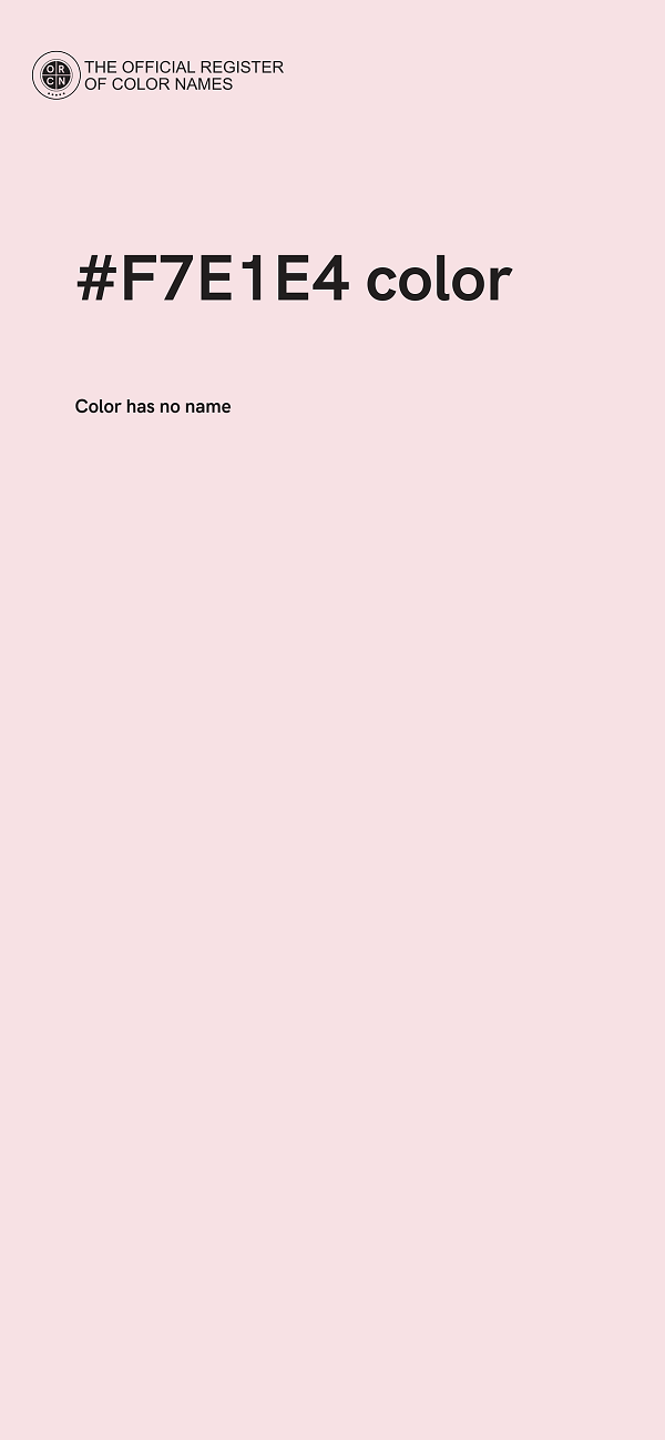 #F7E1E4 color image