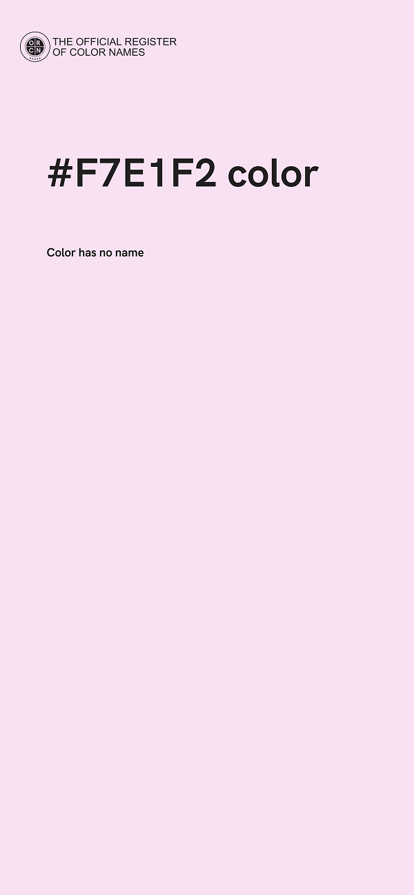 #F7E1F2 color image