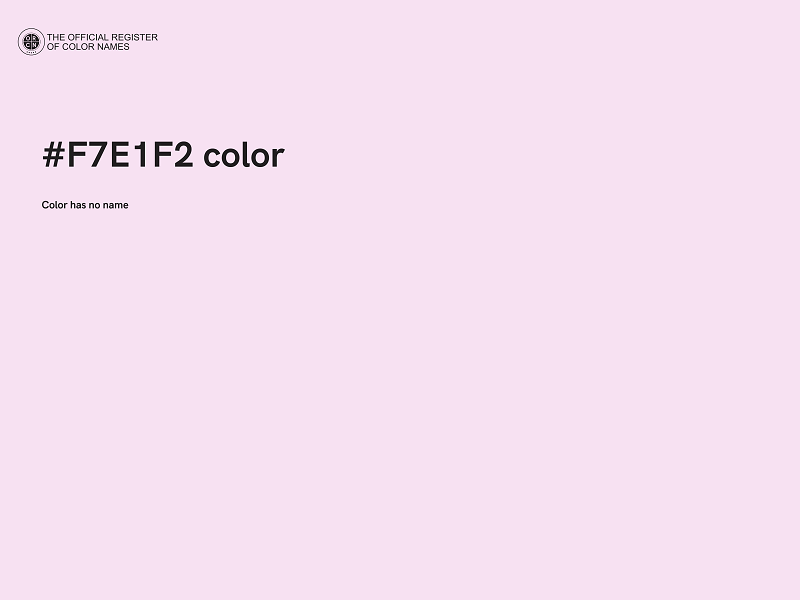 #F7E1F2 color image