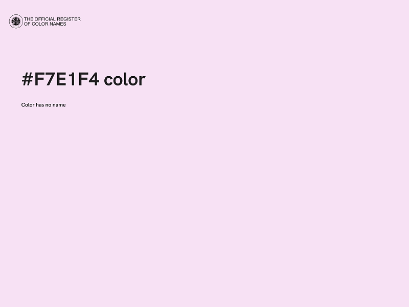 #F7E1F4 color image