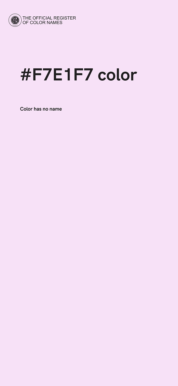 #F7E1F7 color image