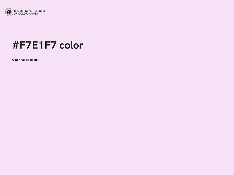 #F7E1F7 color image