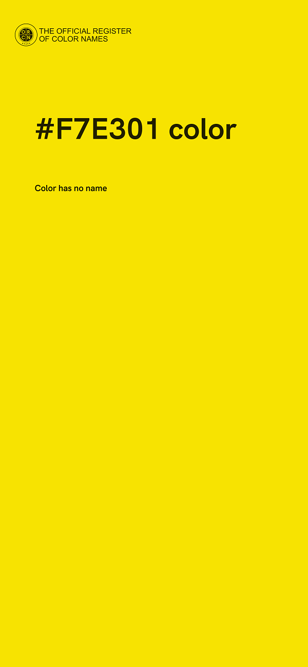 #F7E301 color image