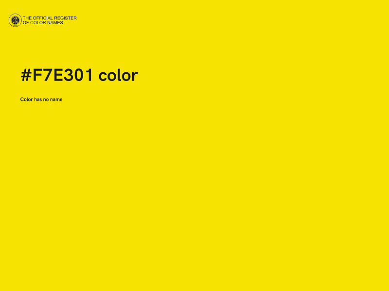 #F7E301 color image