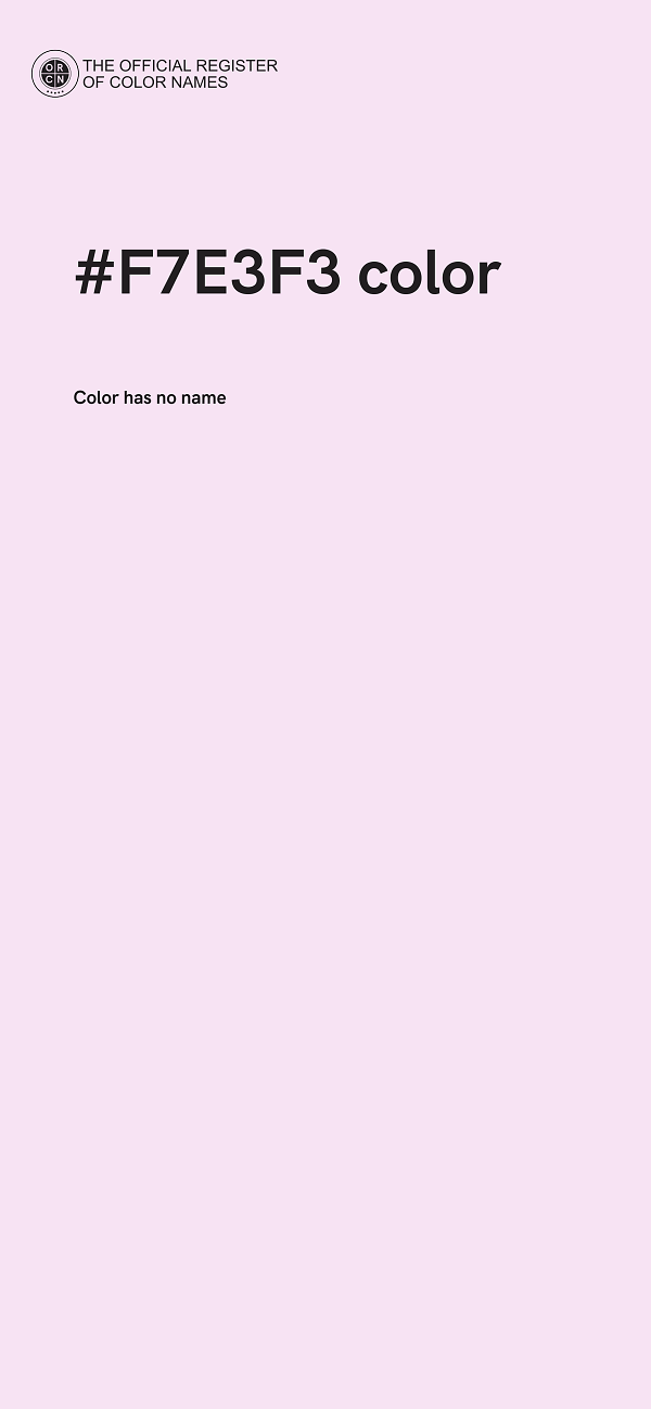 #F7E3F3 color image