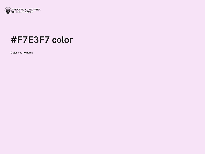 #F7E3F7 color image