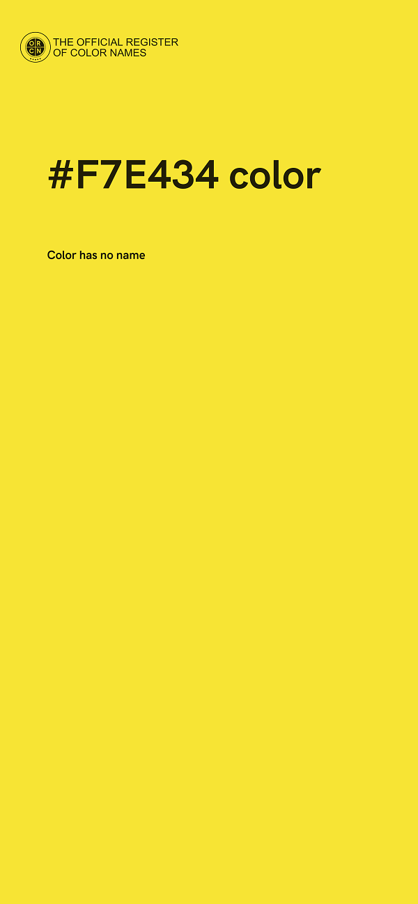 #F7E434 color image