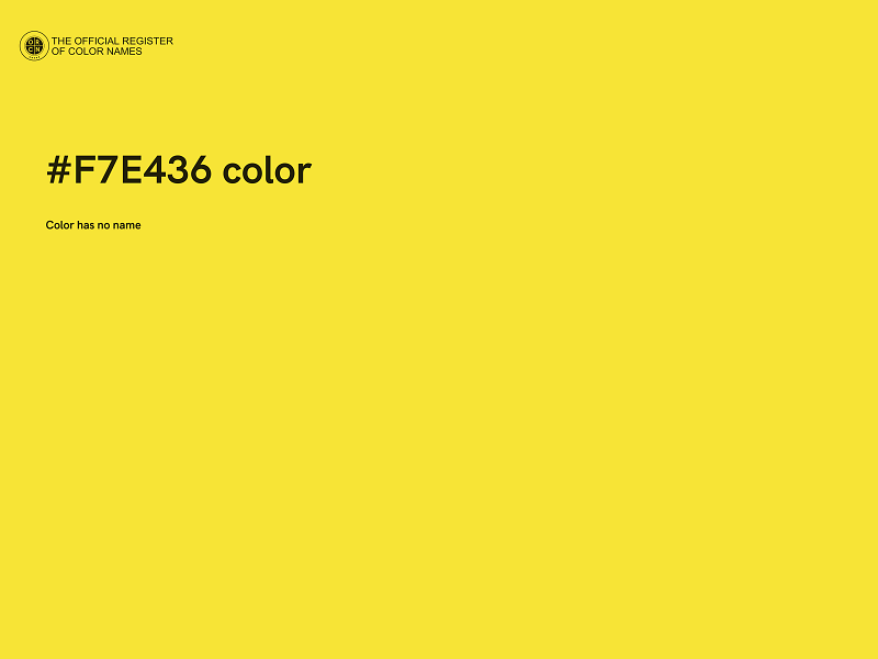 #F7E436 color image