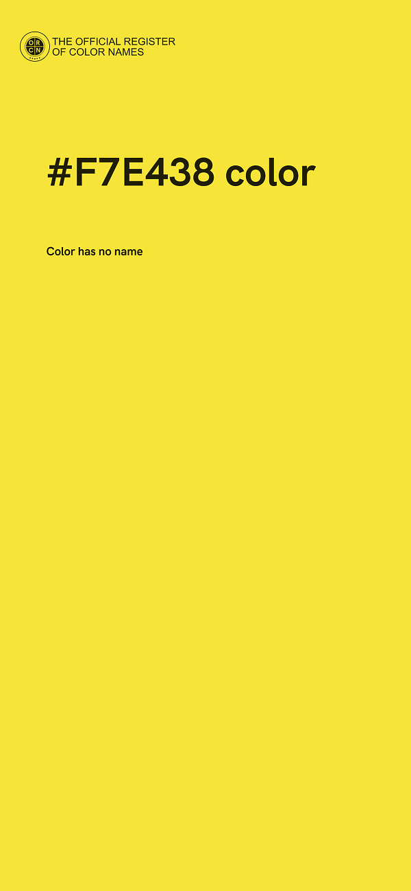 #F7E438 color image