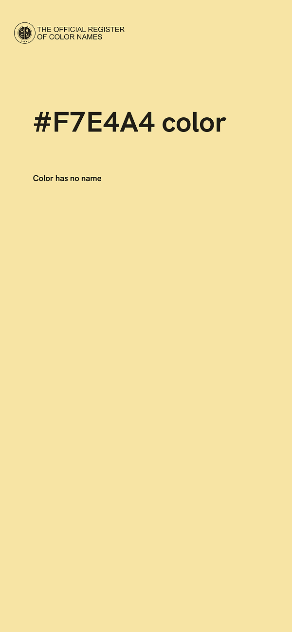 #F7E4A4 color image