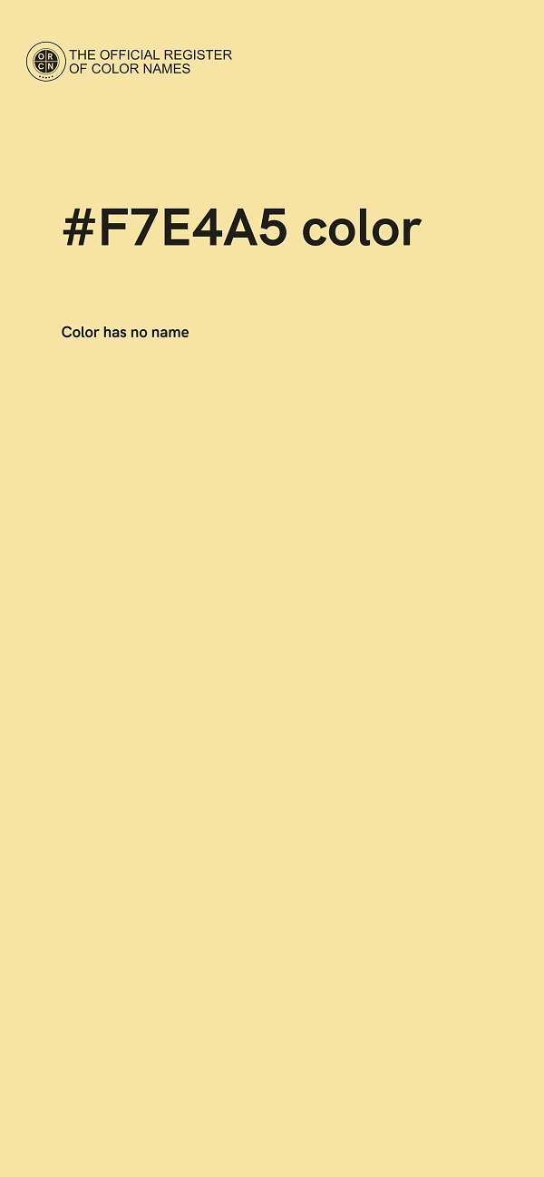#F7E4A5 color image