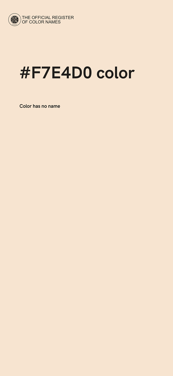 #F7E4D0 color image