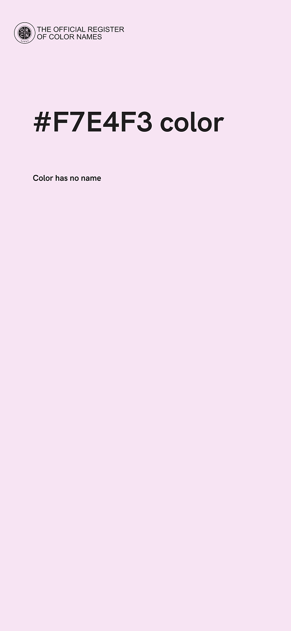 #F7E4F3 color image