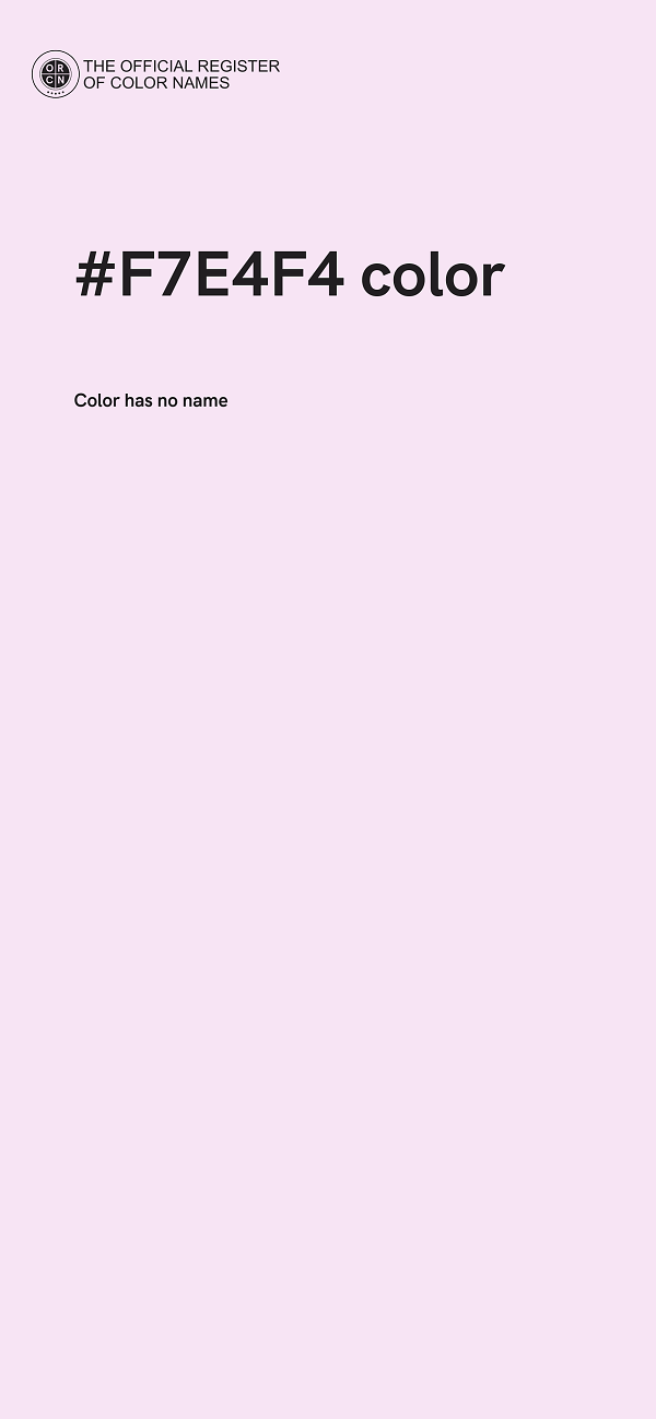 #F7E4F4 color image