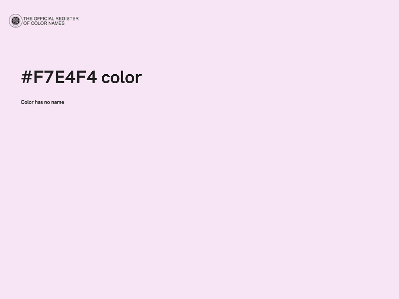 #F7E4F4 color image