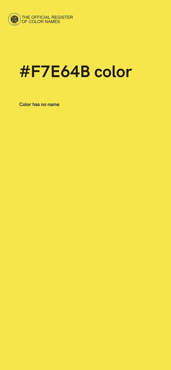 #F7E64B color image