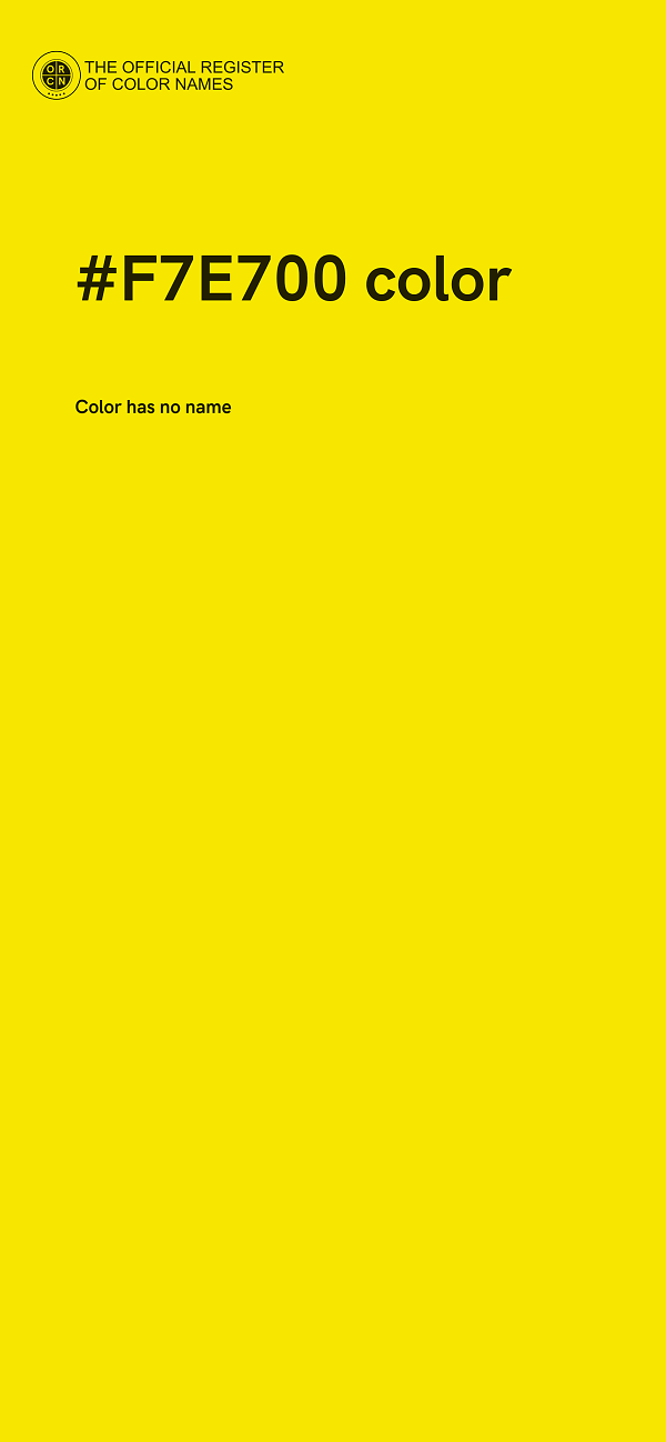 #F7E700 color image