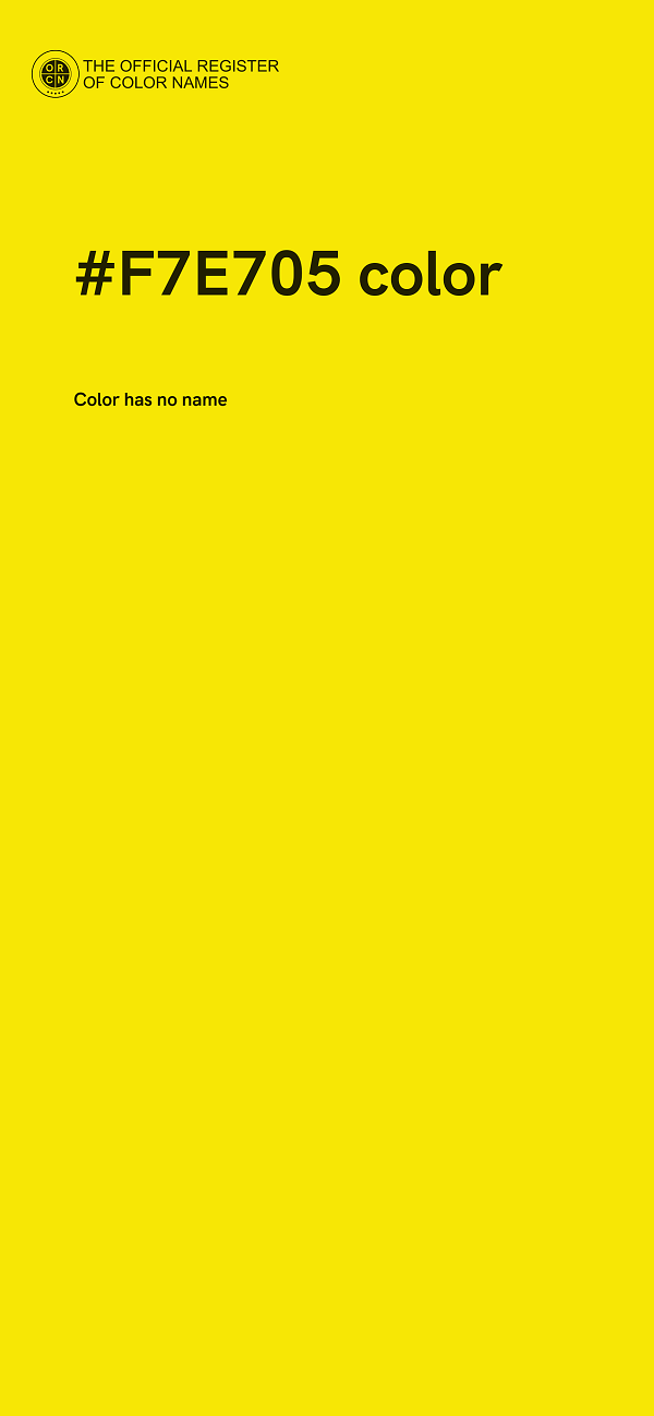 #F7E705 color image