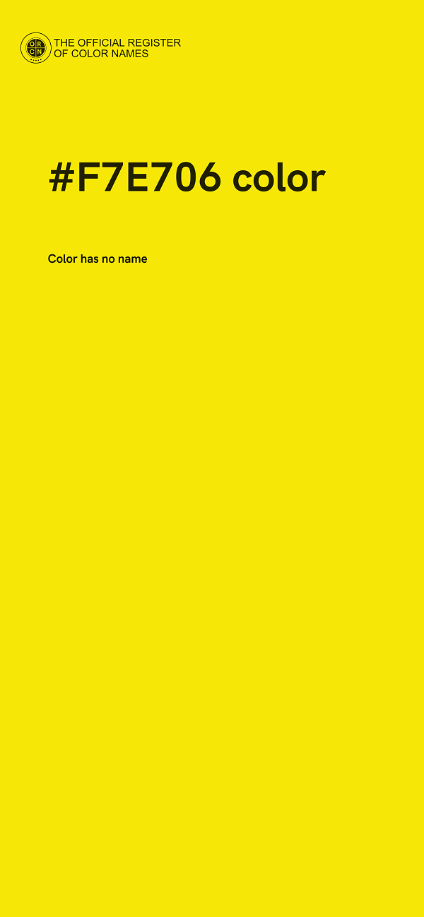 #F7E706 color image