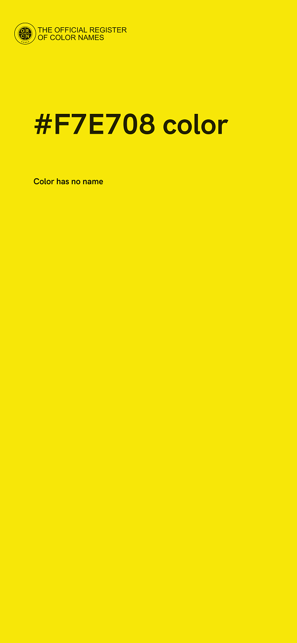 #F7E708 color image