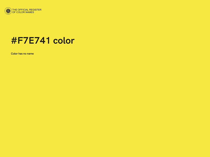 #F7E741 color image