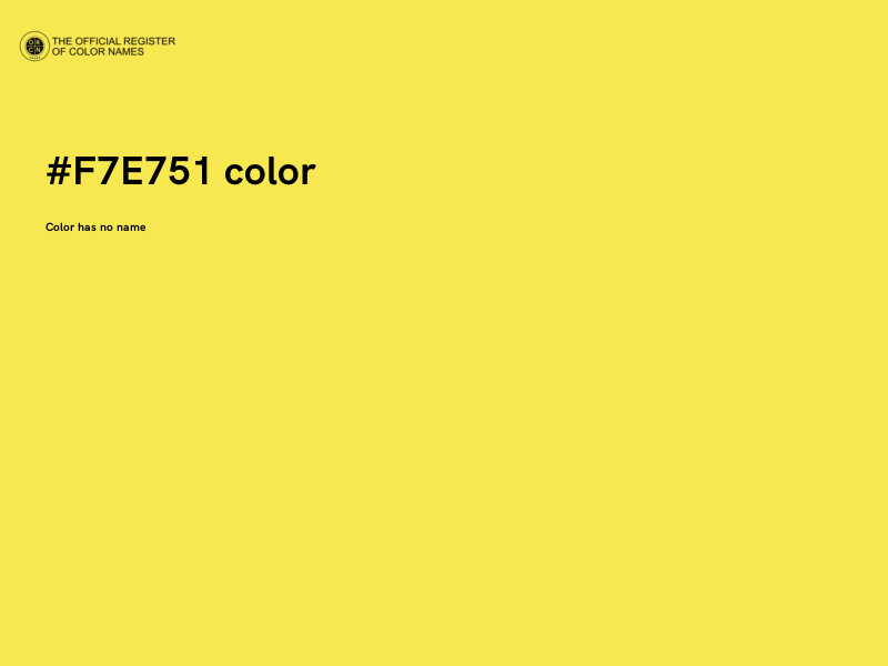 #F7E751 color image