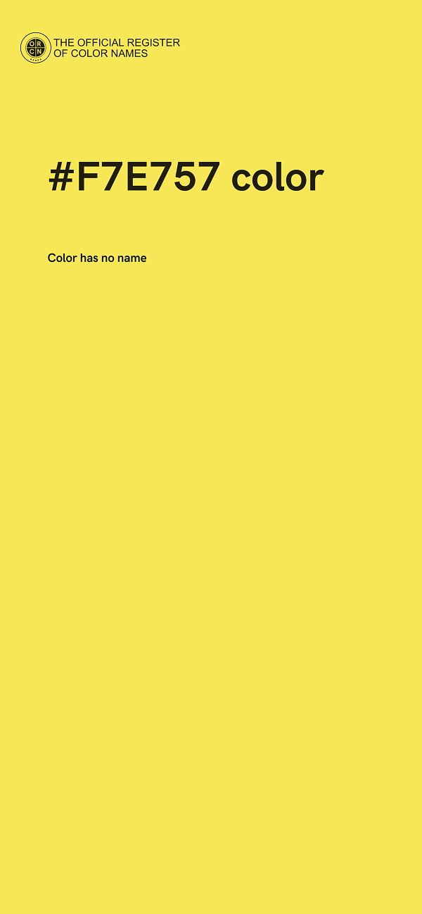 #F7E757 color image