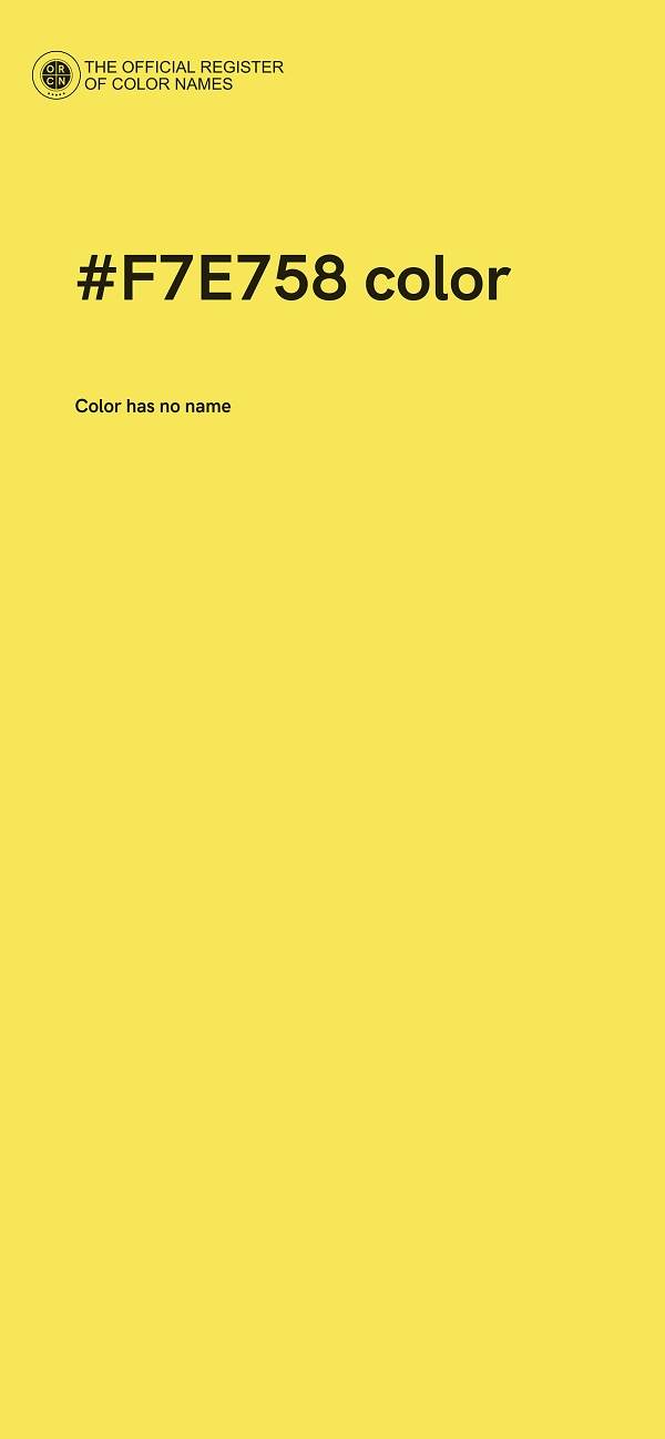 #F7E758 color image