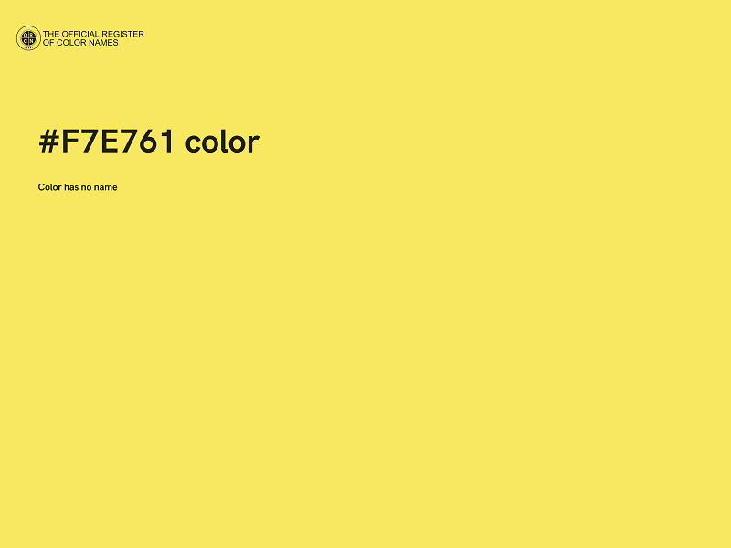#F7E761 color image