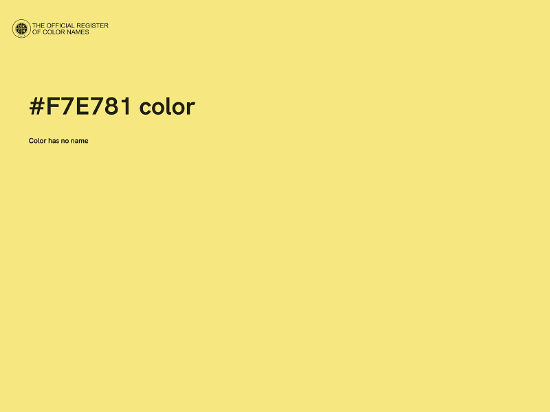 #F7E781 color image