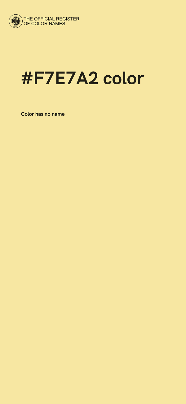 #F7E7A2 color image