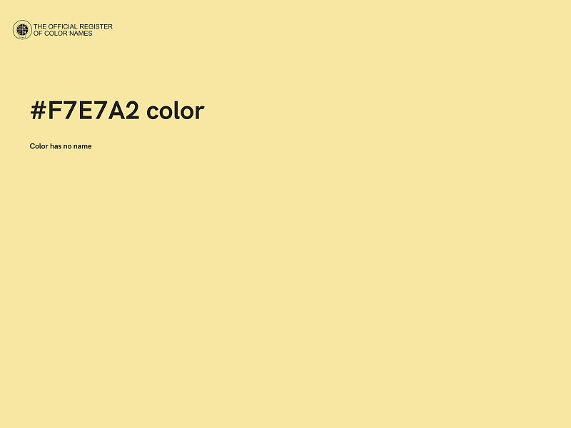 #F7E7A2 color image