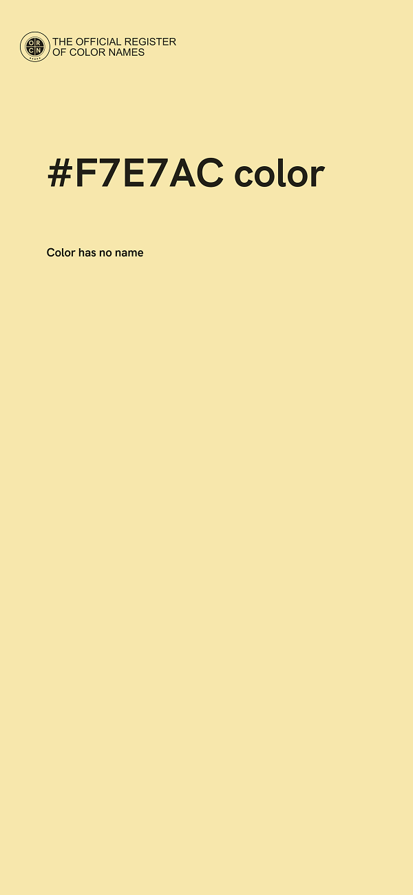 #F7E7AC color image