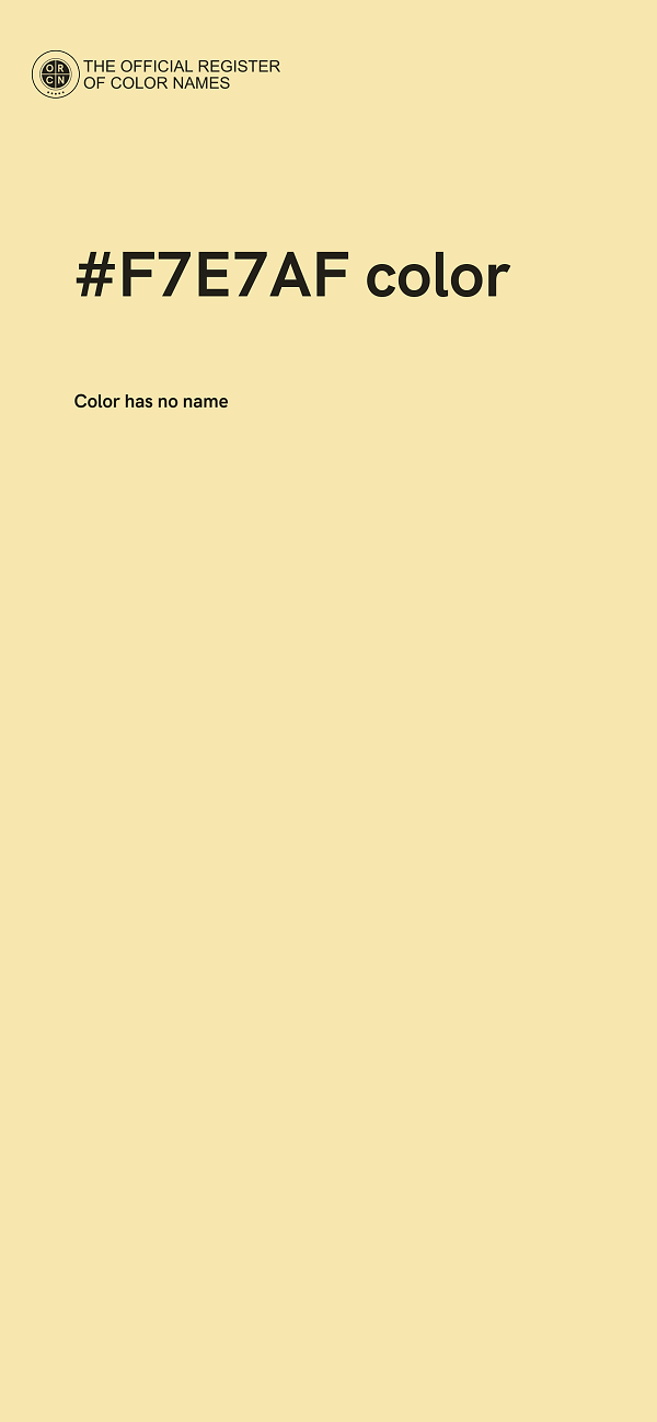 #F7E7AF color image