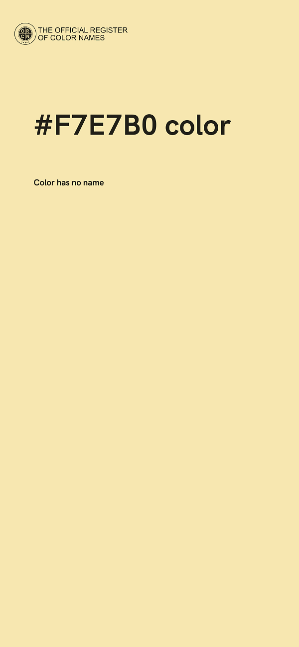 #F7E7B0 color image