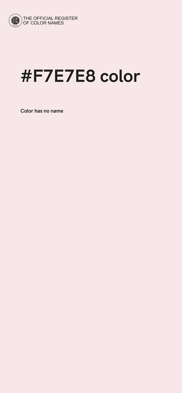 #F7E7E8 color image