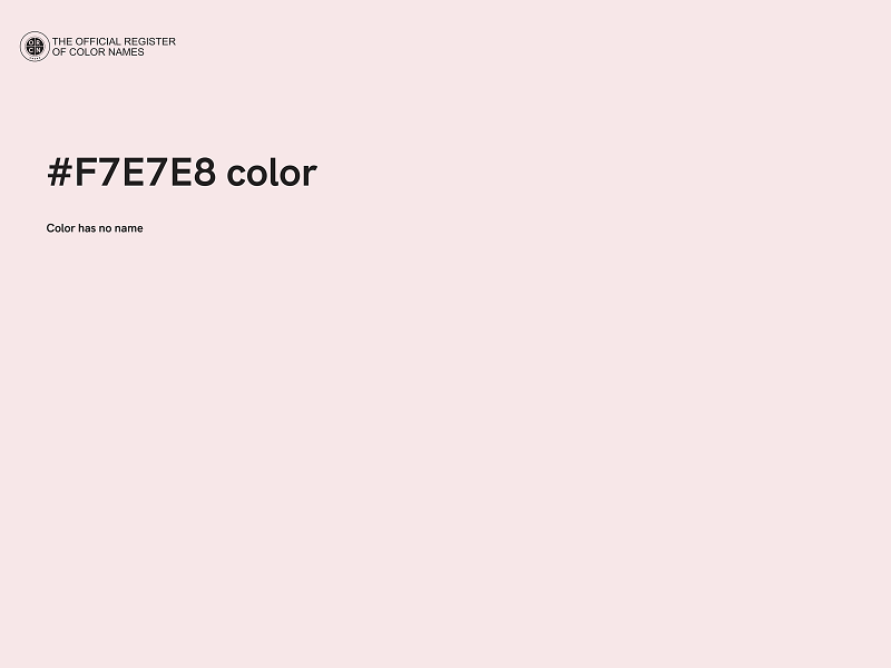 #F7E7E8 color image