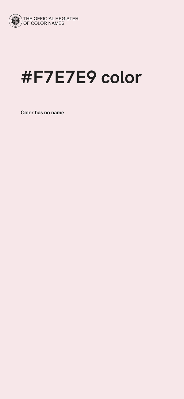 #F7E7E9 color image