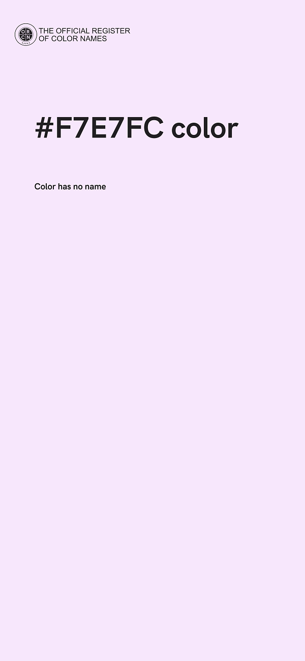 #F7E7FC color image