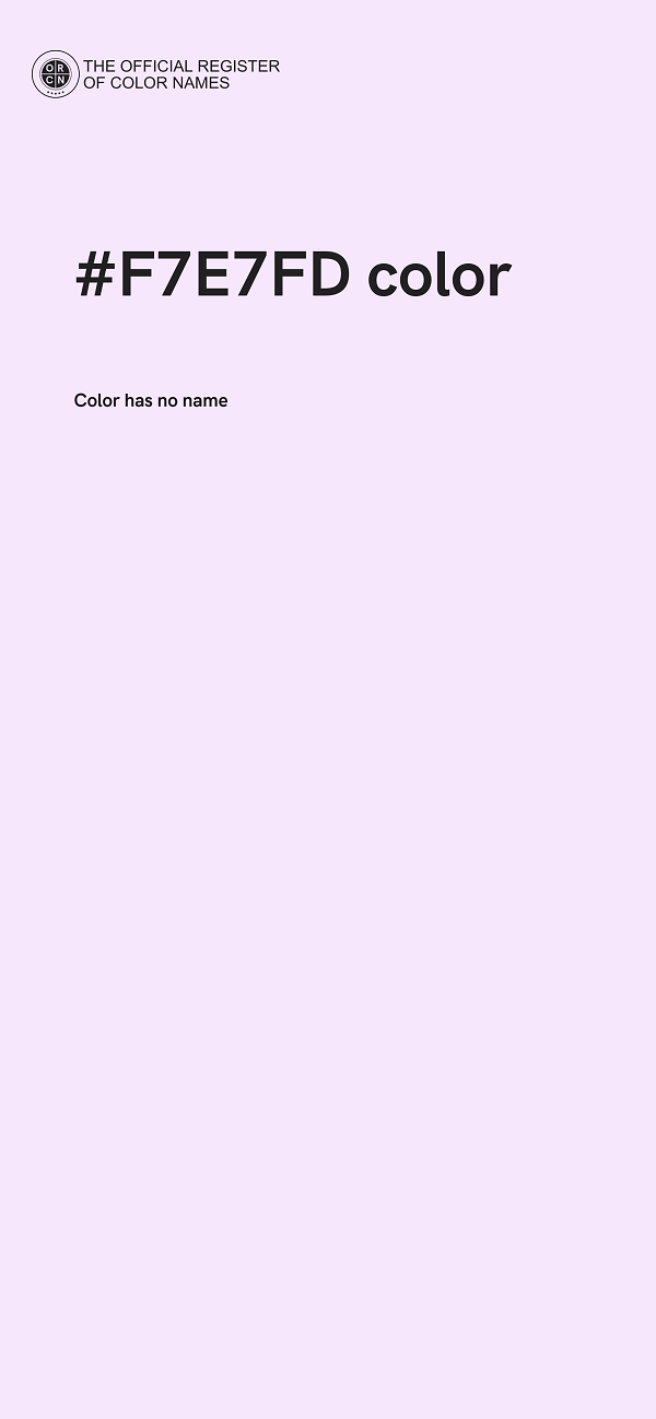 #F7E7FD color image