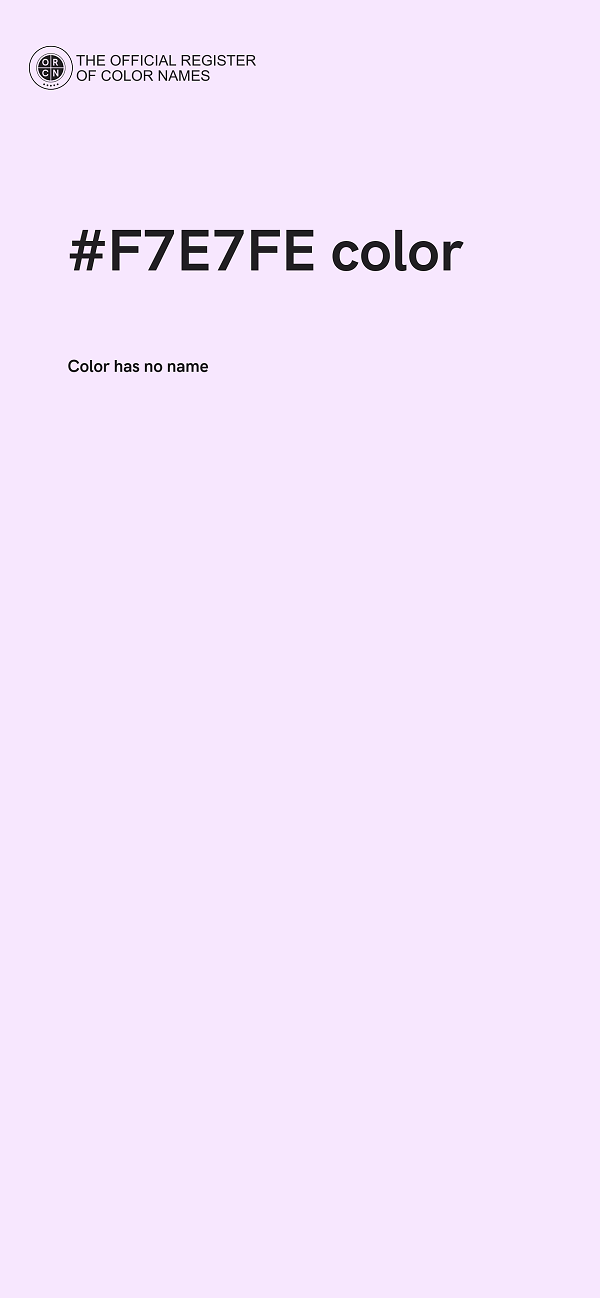 #F7E7FE color image