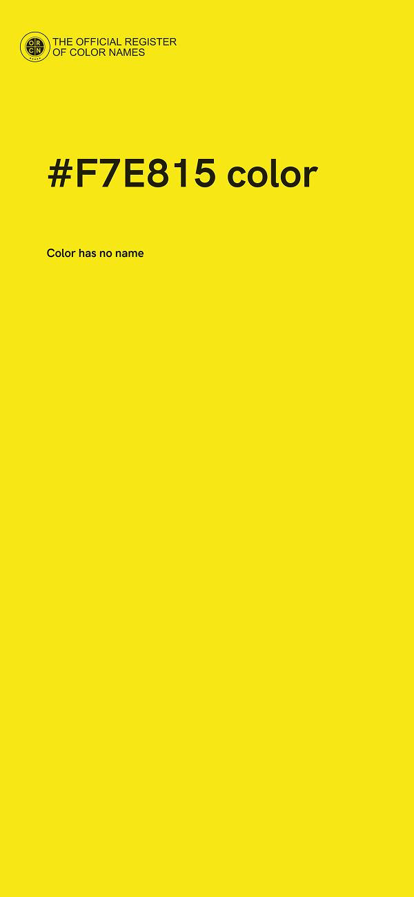 #F7E815 color image