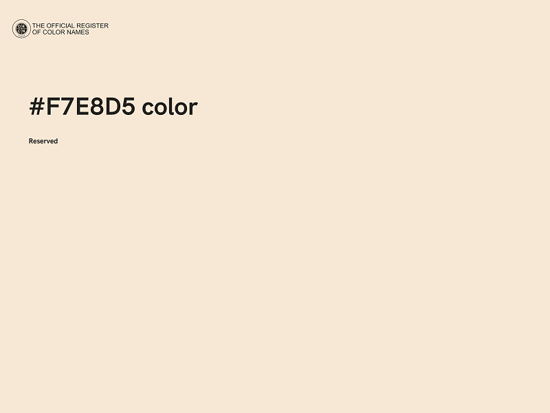 #F7E8D5 color image