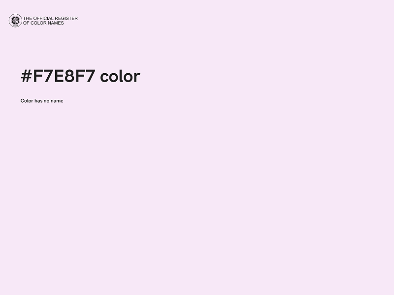 #F7E8F7 color image