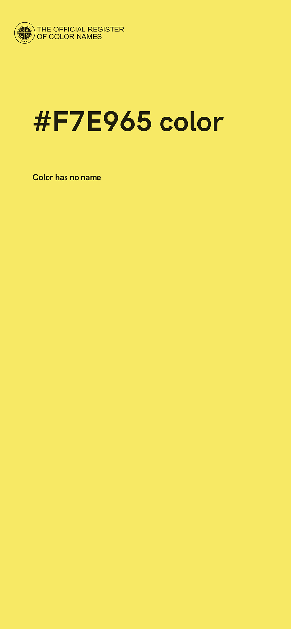#F7E965 color image