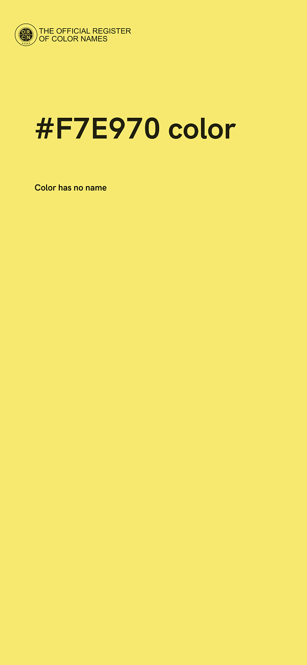 #F7E970 color image