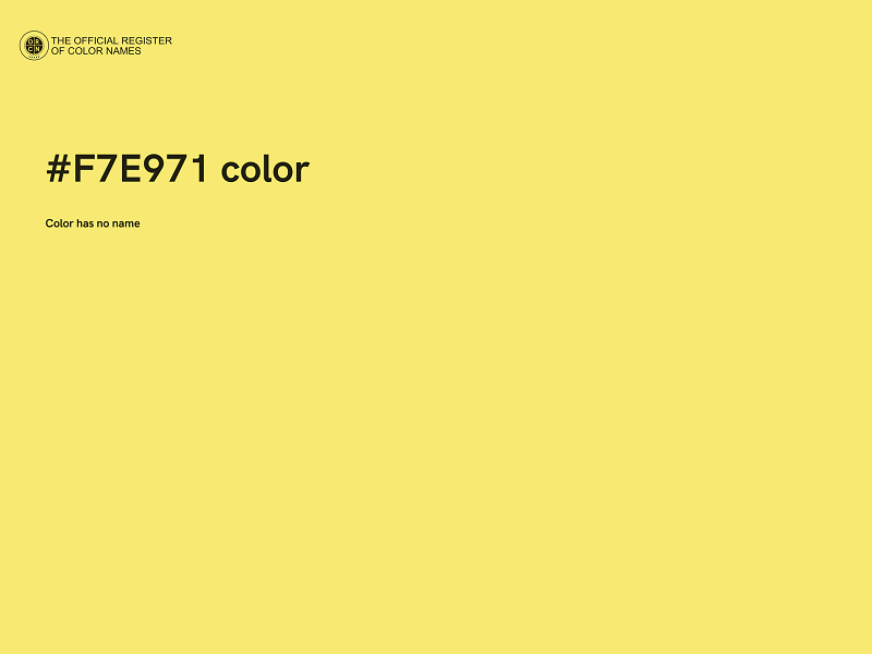 #F7E971 color image