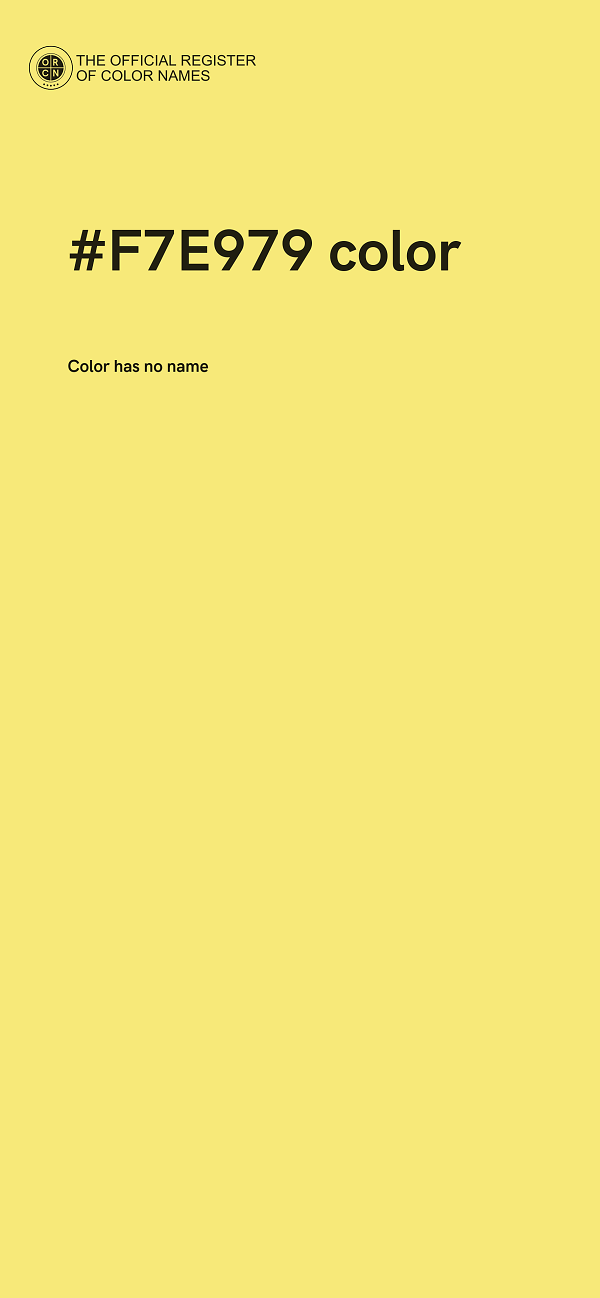 #F7E979 color image