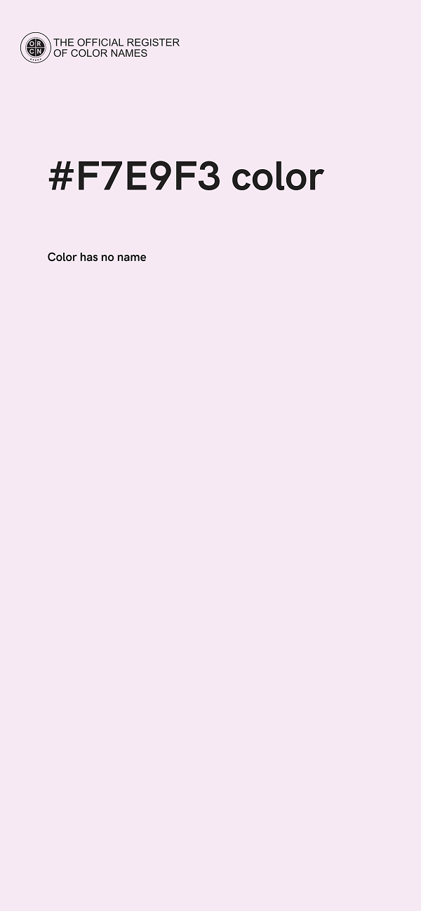 #F7E9F3 color image