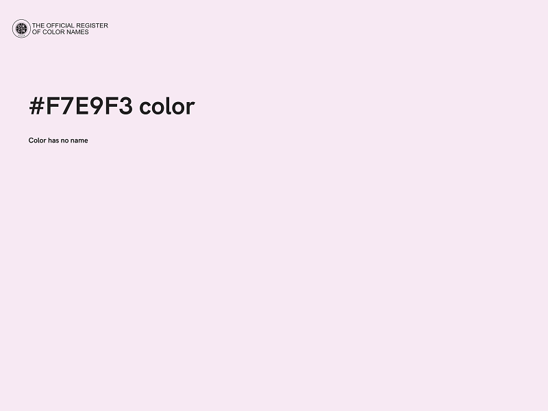 #F7E9F3 color image